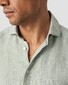 Eton Airy Soft Touch Garment Washed Linnen Twill Overhemd Groen