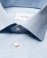 Eton Albini Organic Cotton Mélange Yarn Fine Twill Overhemd Licht Blauw