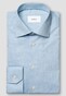 Eton Albini Organic Cotton Mélange Yarn Fine Twill Overhemd Licht Blauw