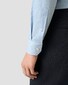 Eton Albini Organic Cotton Mélange Yarn Fine Twill Overhemd Licht Blauw