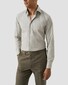 Eton Albini Organic Cotton Mélange Yarn Fine Twill Overhemd Licht Groen