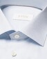 Eton Albini Organic Supima Cotton Twill Mother of Pearl Buttons Overhemd Licht Blauw
