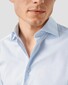 Eton Albini Organic Supima Cotton Twill Mother of Pearl Buttons Overhemd Licht Blauw