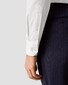 Eton Albini Organic Supima Cotton Twill Mother of Pearl Buttons Overhemd Wit