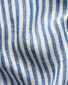 Eton Albini Striped Linen Shirt Overhemd Blauw