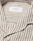 Eton Albini Striped Linen Shirt Overhemd Zand