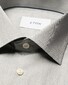 Eton Albini Weave Organic Cotton Fine Twill Mélange Overhemd Licht Groen