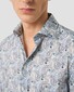 Eton Allover Bold Paisley Pattern Cotton Tencel Overhemd Blauw-Multi