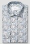 Eton Allover Bold Paisley Pattern Cotton Tencel Overhemd Blauw-Multi