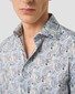 Eton Allover Fantasy Paisley Pattern Cotton Tencel Overhemd Blauw-Multi