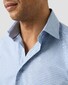 Eton Allover Gingham Check Soft Cotton Tencel Overhemd Licht Blauw