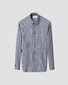 Eton Allover Gingham Check Soft Cotton Tencel Overhemd Navy