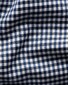 Eton Allover Gingham Check Soft Cotton Tencel Overhemd Navy