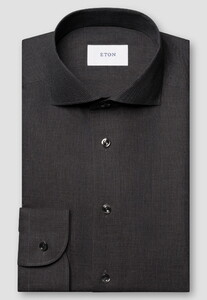 Eton Allover Micro Check Brushed Cotton Signature Flanel Overhemd Donker Rood