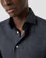 Eton Allover Micro Check Brushed Cotton Signature Flanel Overhemd Navy