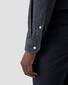 Eton Allover Micro Check Brushed Cotton Signature Flanel Overhemd Navy