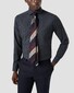 Eton Allover Micro Check Brushed Cotton Signature Flanel Overhemd Navy