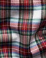 Eton Allover Multi Tartan Plaid Check Button-Down Organic Cotton Overhemd Rood-Multi