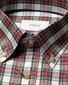 Eton Allover Multi Tartan Plaid Check Button-Down Organic Cotton Overhemd Rood-Multi