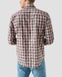 Eton Allover Multi Tartan Plaid Check Button-Down Organic Cotton Overhemd Rood-Multi