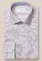 Eton Art Deco Contrast Poplin Overhemd Blauw