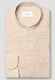Eton Band Collar Luxury Subtle Texture Garment Washed Linnen Overhemd Beige