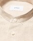 Eton Band Collar Luxury Subtle Texture Garment Washed Linnen Overhemd Beige