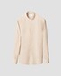 Eton Band Collar Luxury Subtle Texture Garment Washed Linnen Overhemd Beige