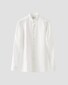 Eton Band Collar Luxury Subtle Texture Garment Washed Linnen Overhemd Wit