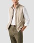 Eton Band Collar Luxury Subtle Texture Garment Washed Linnen Overhemd Wit