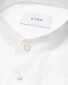 Eton Band Collar Luxury Subtle Texture Garment Washed Linnen Overhemd Wit