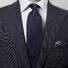 Eton Basket Weave Tie Stropdas Donker Blauw Melange