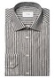 Eton Bengal Stripe Organic Cotton Signature Twill Overhemd Donker Grijs