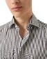 Eton Bengal Stripe Organic Cotton Signature Twill Overhemd Donker Grijs