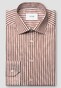 Eton Bengal Stripe Organic Cotton Signature Twill Overhemd Donker Rood