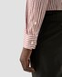 Eton Bengal Stripe Organic Cotton Signature Twill Overhemd Donker Rood