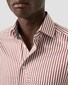 Eton Bengal Stripe Organic Cotton Signature Twill Overhemd Donker Rood