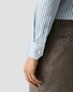 Eton Bengal Stripe Organic Cotton Signature Twill Overhemd Licht Blauw