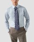 Eton Bengal Stripe Organic Cotton Signature Twill Overhemd Licht Blauw