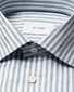 Eton Bengal Stripe Organic Cotton Signature Twill Overhemd Licht Blauw