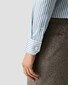 Eton Bengal Stripe Organic Cotton Signature Twill Overhemd Licht Blauw