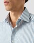 Eton Bengal Stripe Organic Cotton Signature Twill Overhemd Licht Blauw