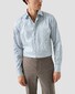 Eton Bengal Stripe Organic Cotton Signature Twill Overhemd Licht Blauw