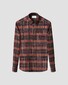 Eton Bold Plaid Check Button-Down Cotton Flanel Overhemd Rood