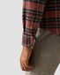 Eton Bold Plaid Check Button-Down Cotton Flanel Overhemd Rood