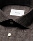 Eton Brushed Cotton Signature Flanel Multi Check Pattern Overhemd Donker Rood