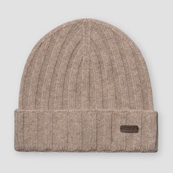 Eton Classic Beany Luxury Cashmere Stripe Knit Cap / Beanie Beige