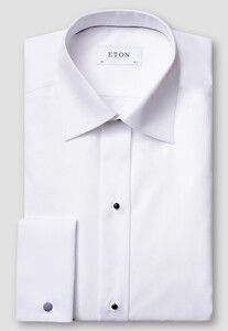 Eton Classic Evening Piqué French Cuffs Shirt White