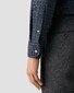 Eton Classic Multi Cheeck Brushed Cotton Flanel Overhemd Donker Blauw