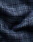Eton Classic Multi Cheeck Brushed Cotton Flanel Overhemd Donker Blauw